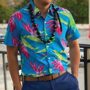 Bonobos Riviera Birds of Paradise Short Sleeved Button Up - Small/Standard Fit